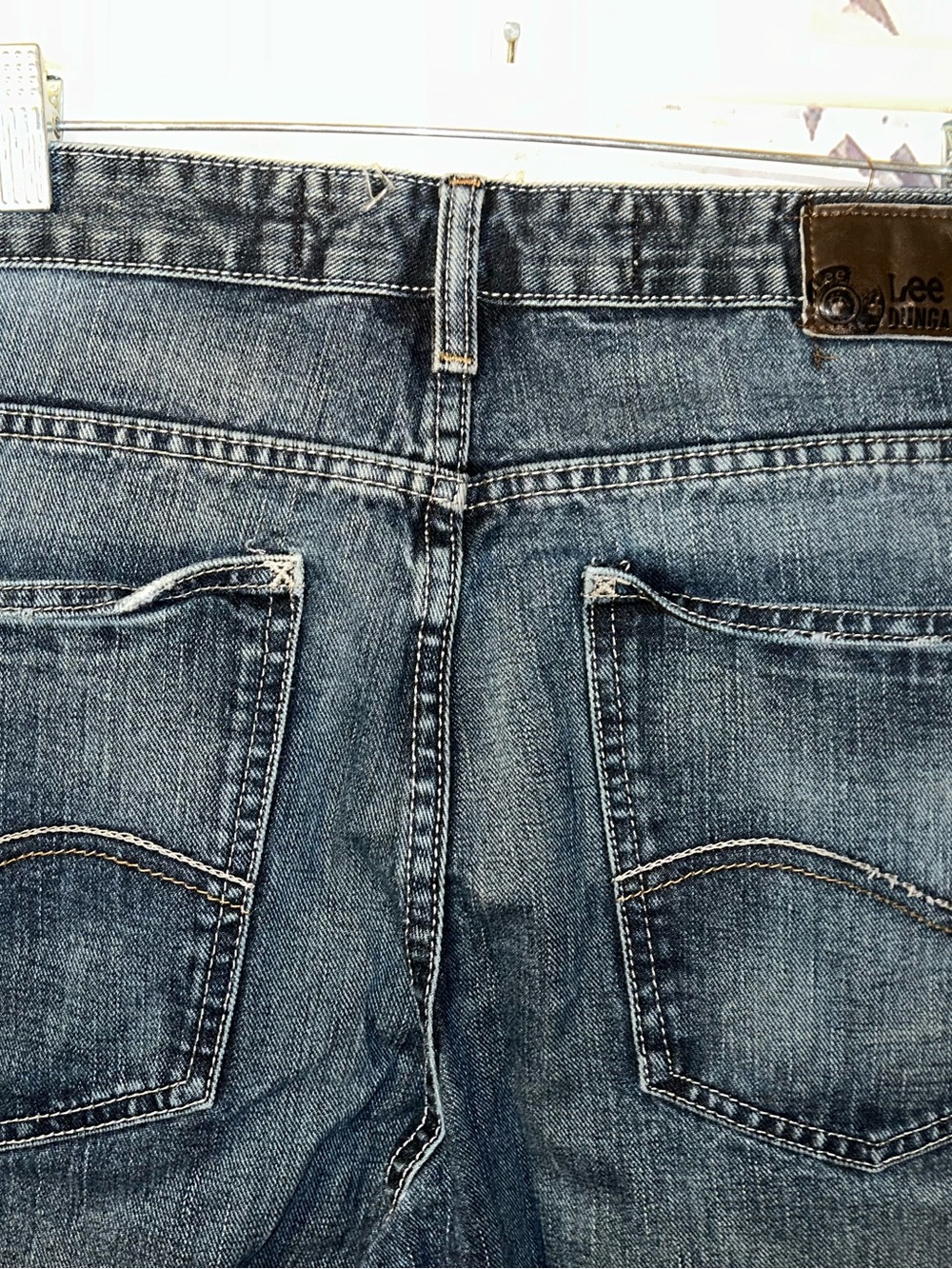 Vintage Lee Dungarees Men's Loose Straight Leg Jeans Blue 32x32 Denim Workwear - Picture 3 of 6